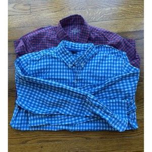 Two Boys Size 12 Vineyard Vines & Gap Gingham Button Down Shirts Lot Pair Bundle